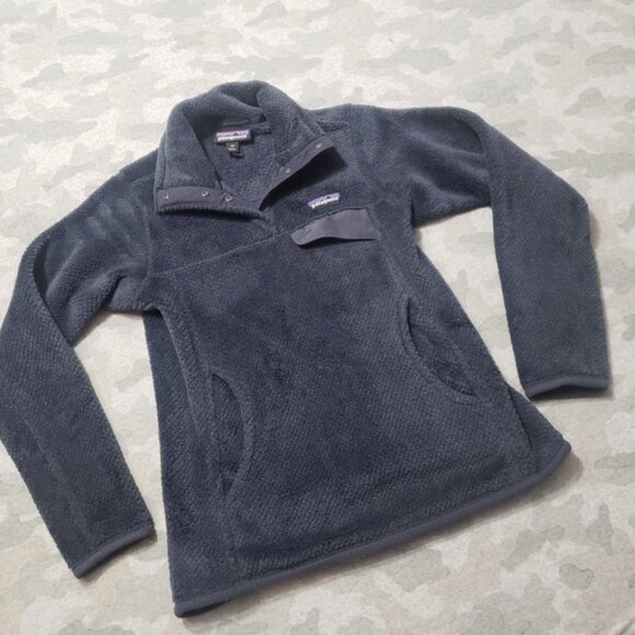 Patagonia Sweatshirt Womens XS Blue Re Tool Fleece Long Sleeve - Picture 2 of 12